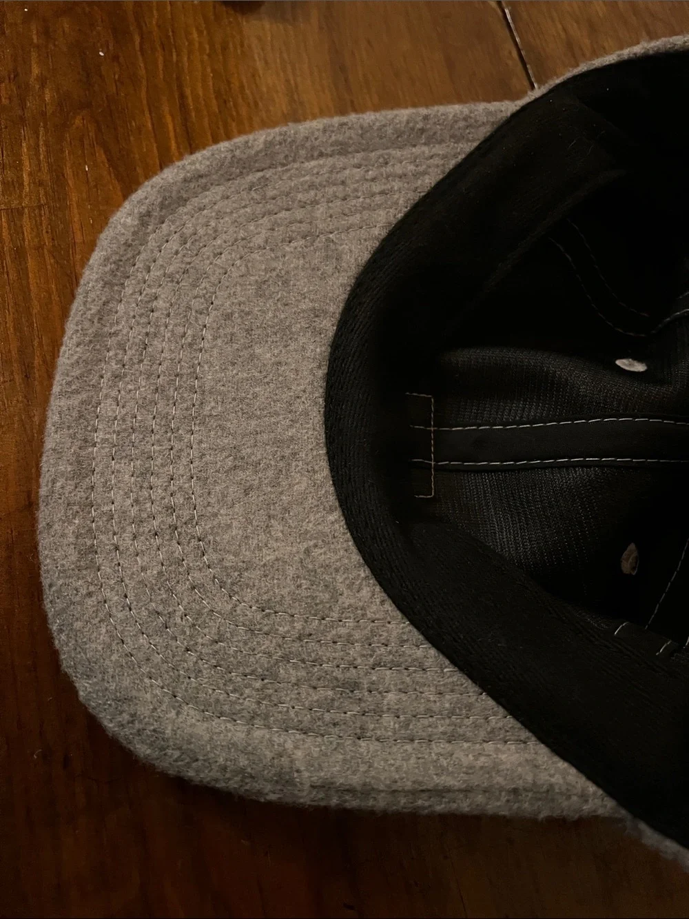 SUPERHUMONGOUS Gray Italian Melton Wool Baseball Cap